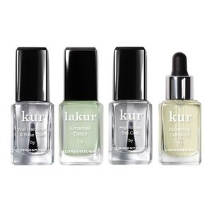 🆕 Londontown All the Sage Lichen GREEN LAKUR, KUR Nail Hardener, Base Top Coat